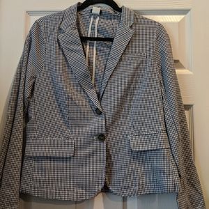 Blue gingham blazer